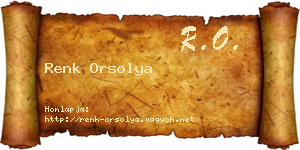 Renk Orsolya névjegykártya